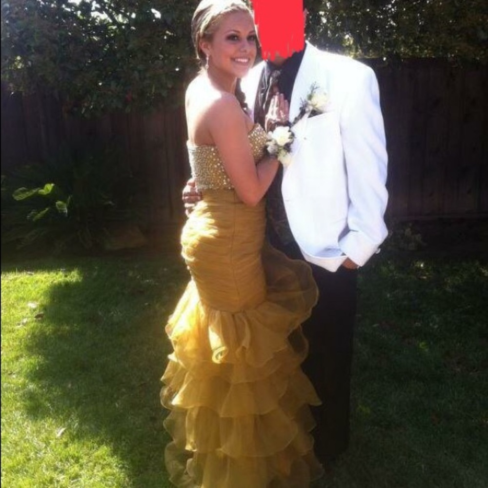 Gold Mermaid prom dress